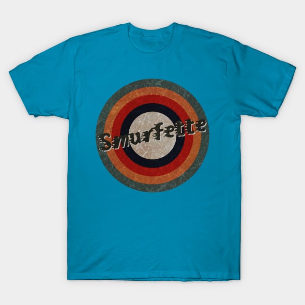 Retro Color Typography Faded Style Smurfette T-Shirt by KakeanKerjoOffisial